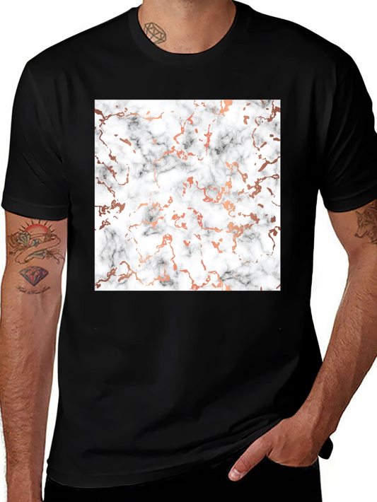 Marble Pattern Black T-Shirt