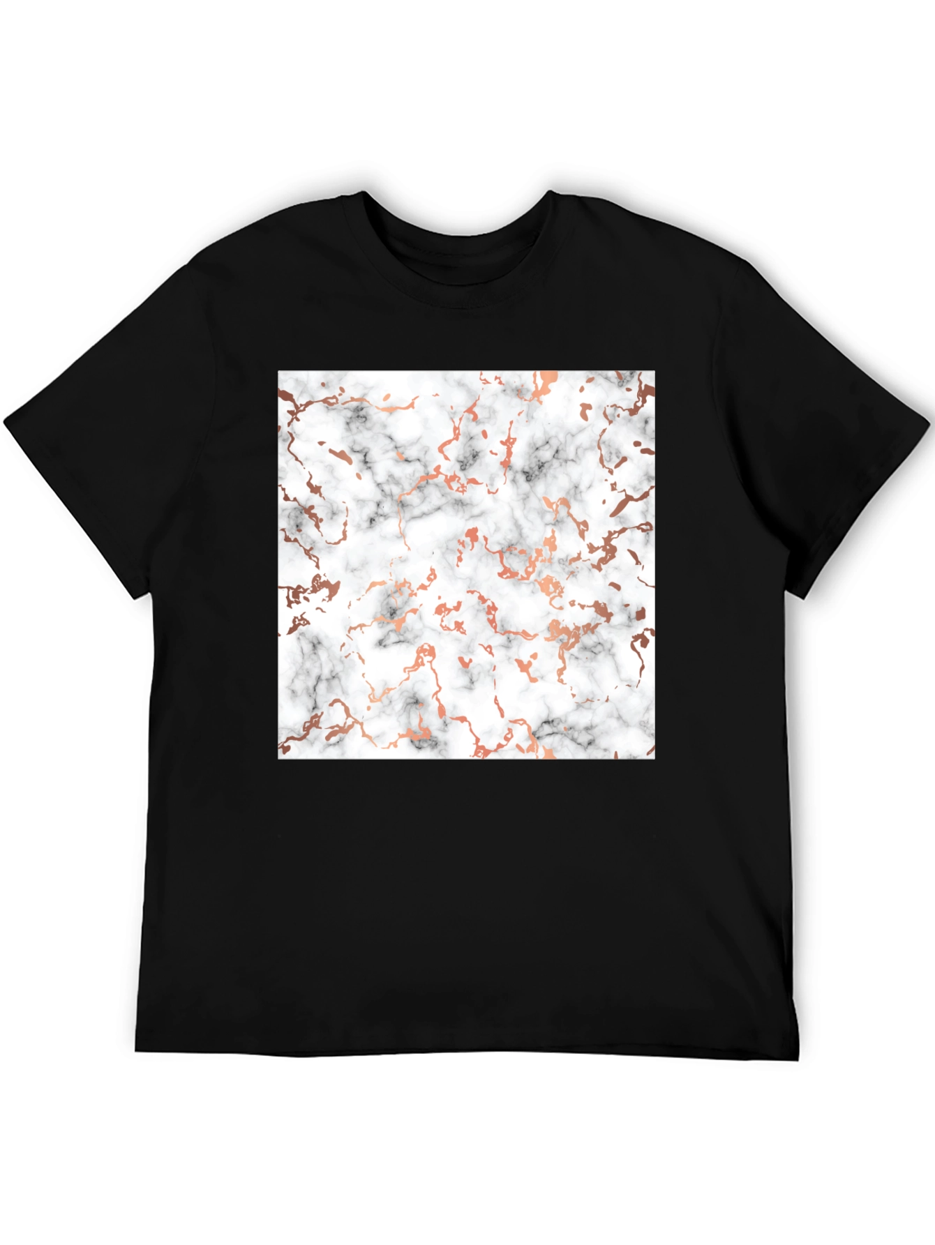 Marble Pattern Black T-Shirt