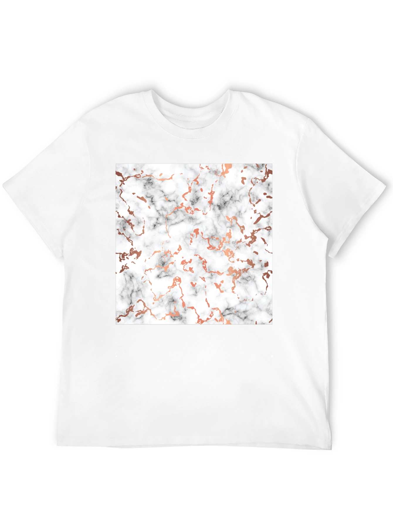 Marble Pattern Black T-Shirt
