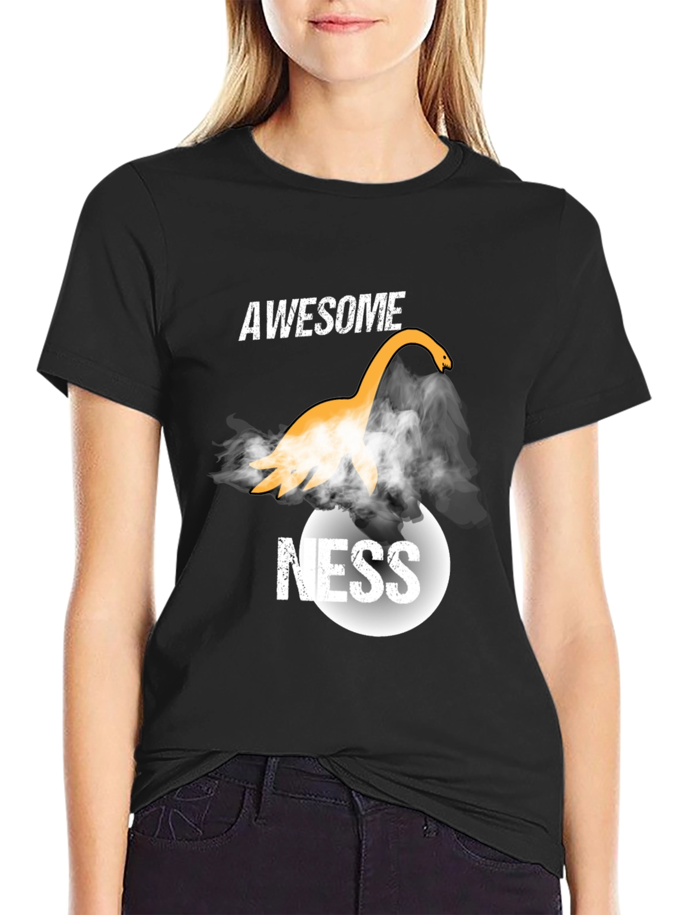 Awesome Ness Loch Ness Monster Graphic T-Shirt
