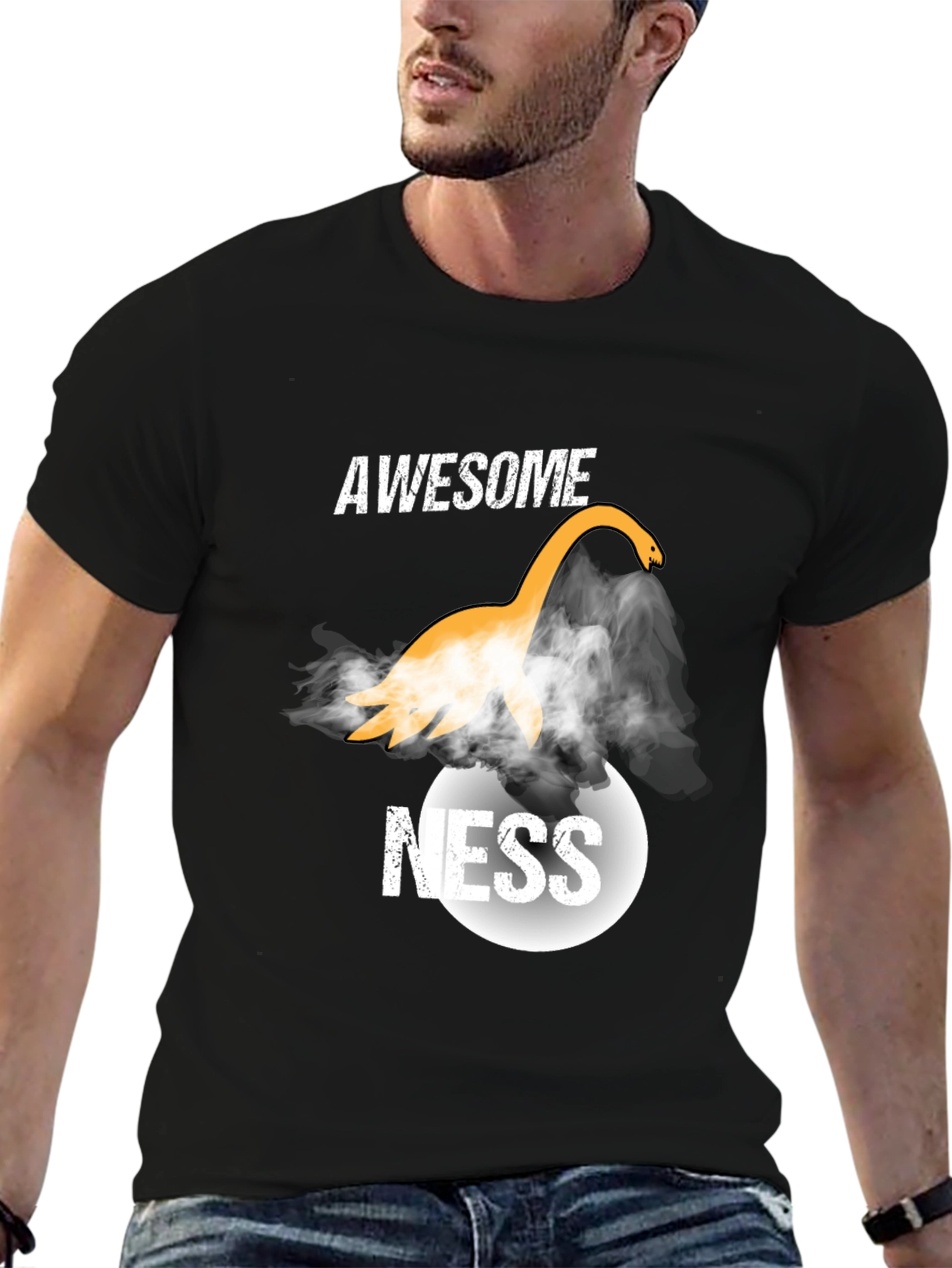Awesome Ness Loch Ness Monster Graphic T-Shirt