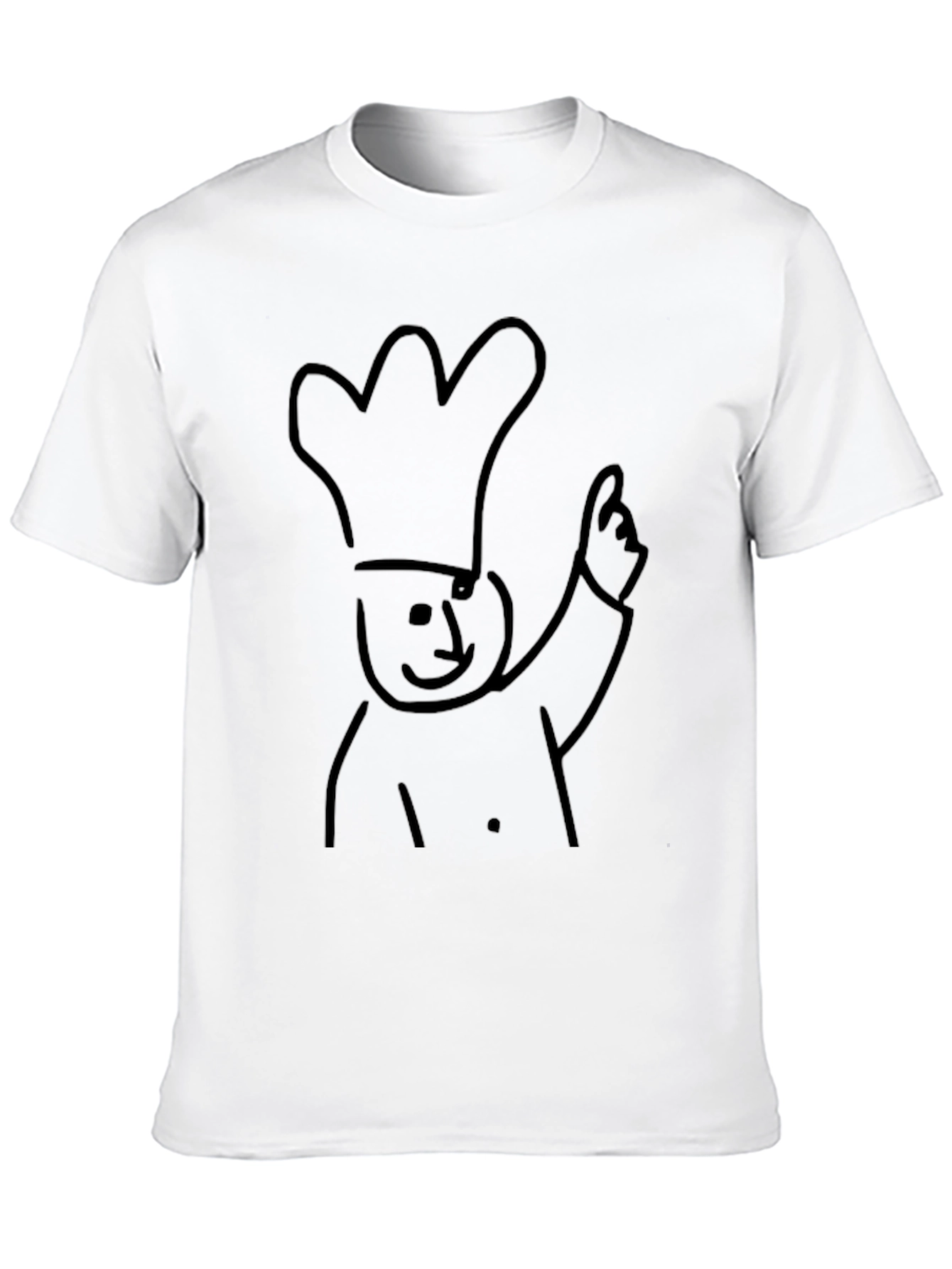 Chef Sketch T-Shirt - Black Cotton Blend