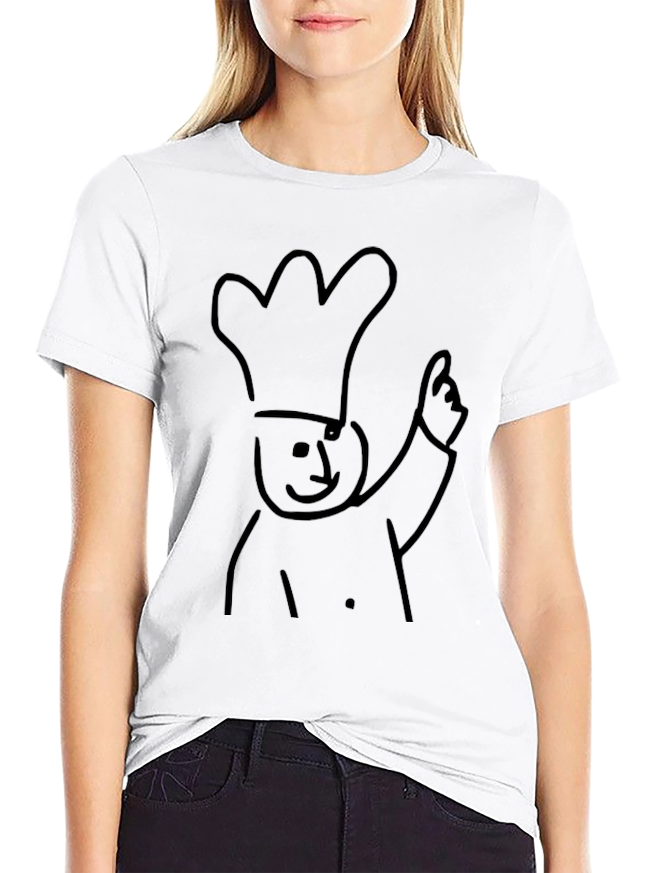 Chef Sketch T-Shirt - Black Cotton Blend