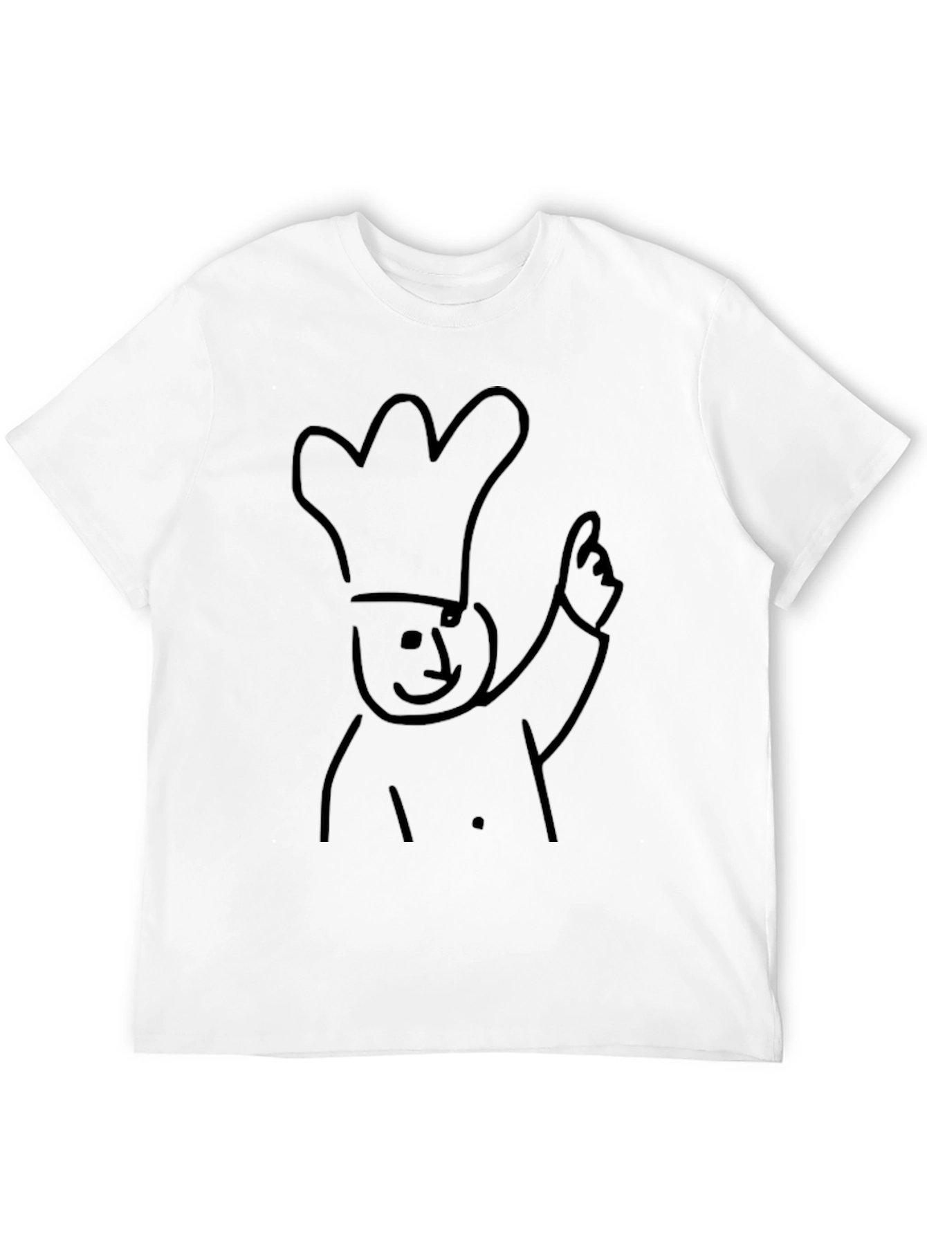 Chef Sketch T-Shirt - Black Cotton Blend