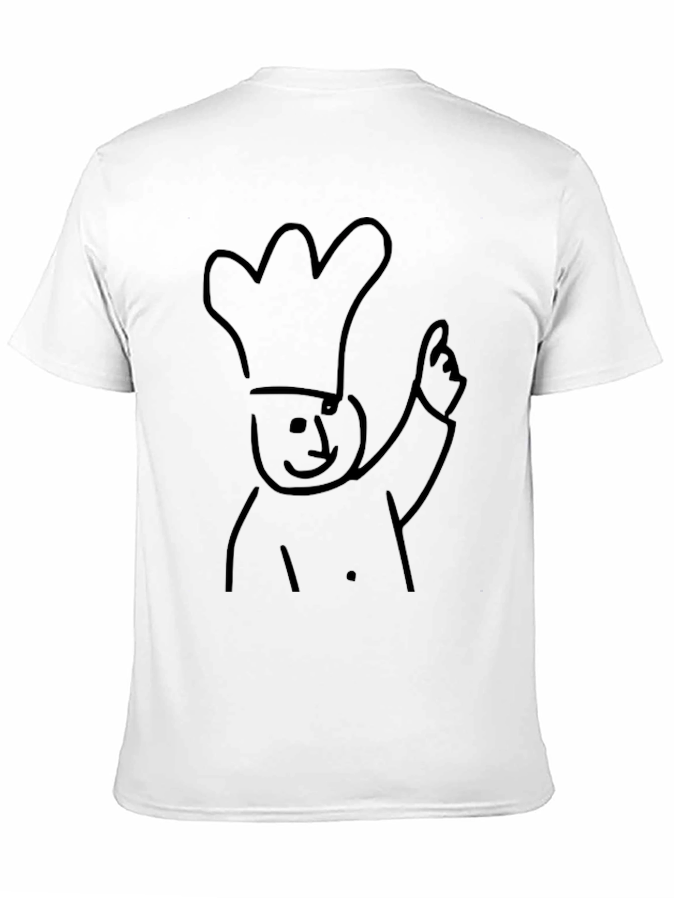 Chef Sketch T-Shirt - Black Cotton Blend