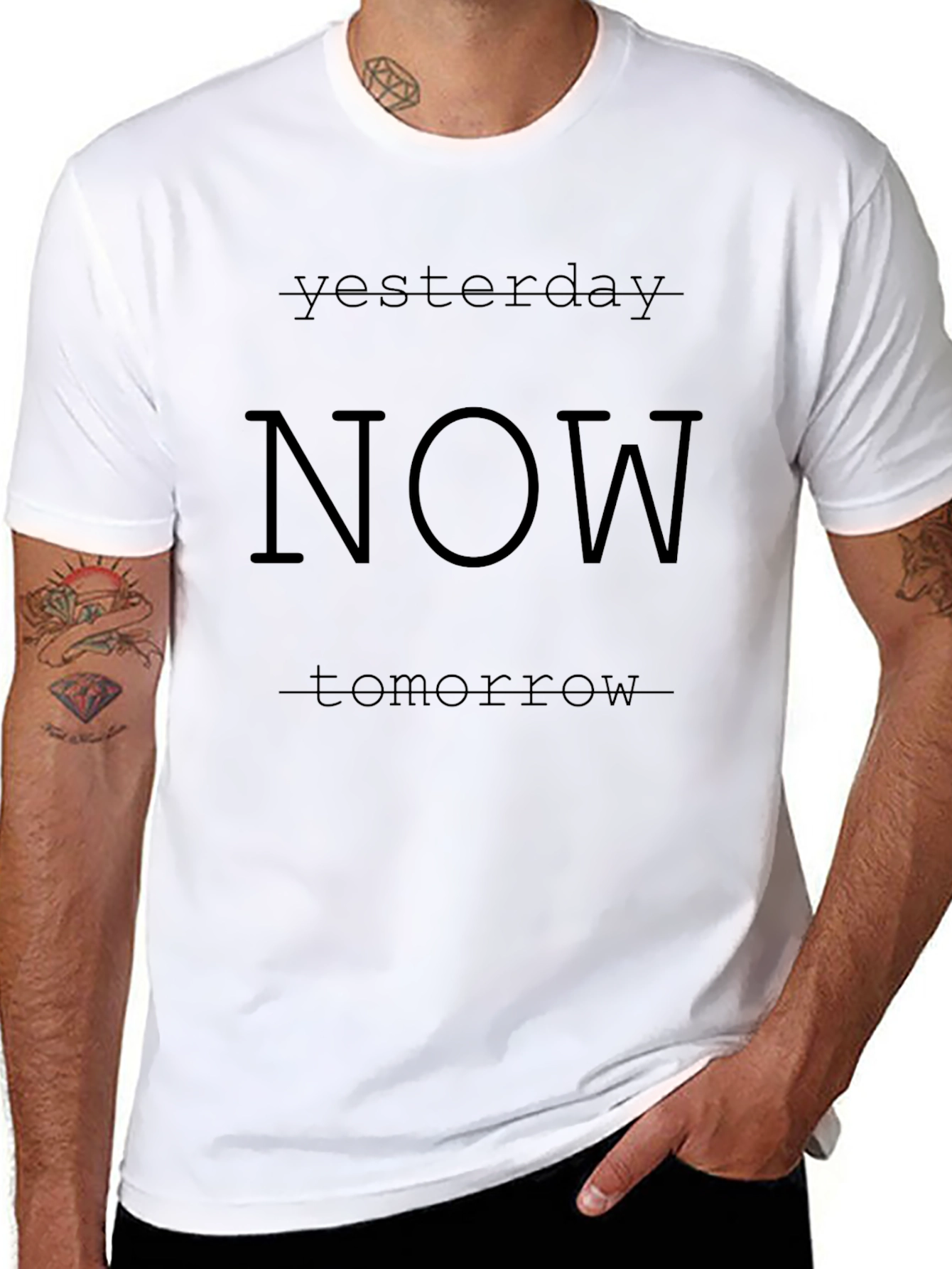 Now T-Shirt - Black Graphic Tee