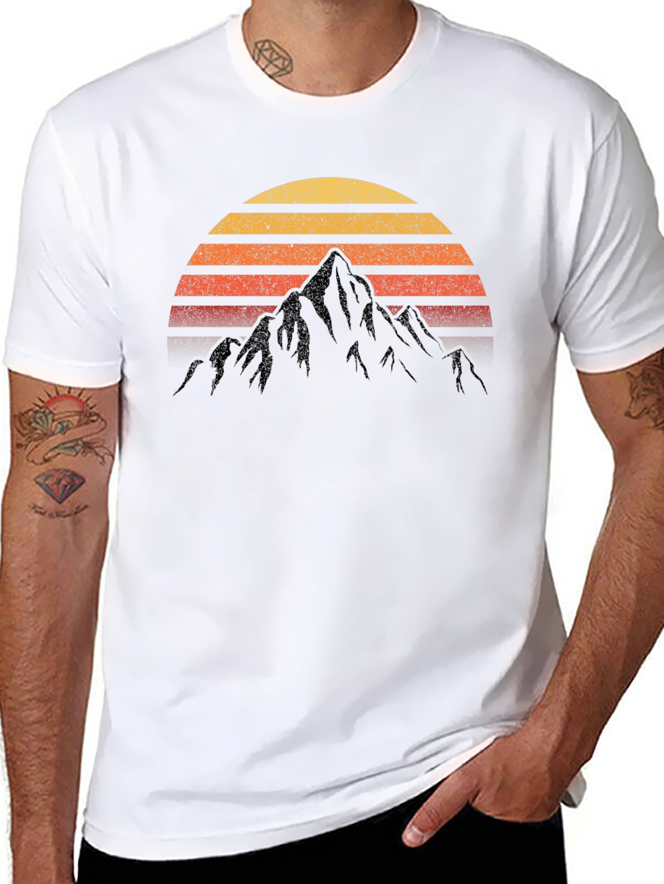 Retro Mountain Sunset T-Shirt