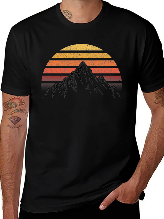 Retro Mountain Sunset T-Shirt