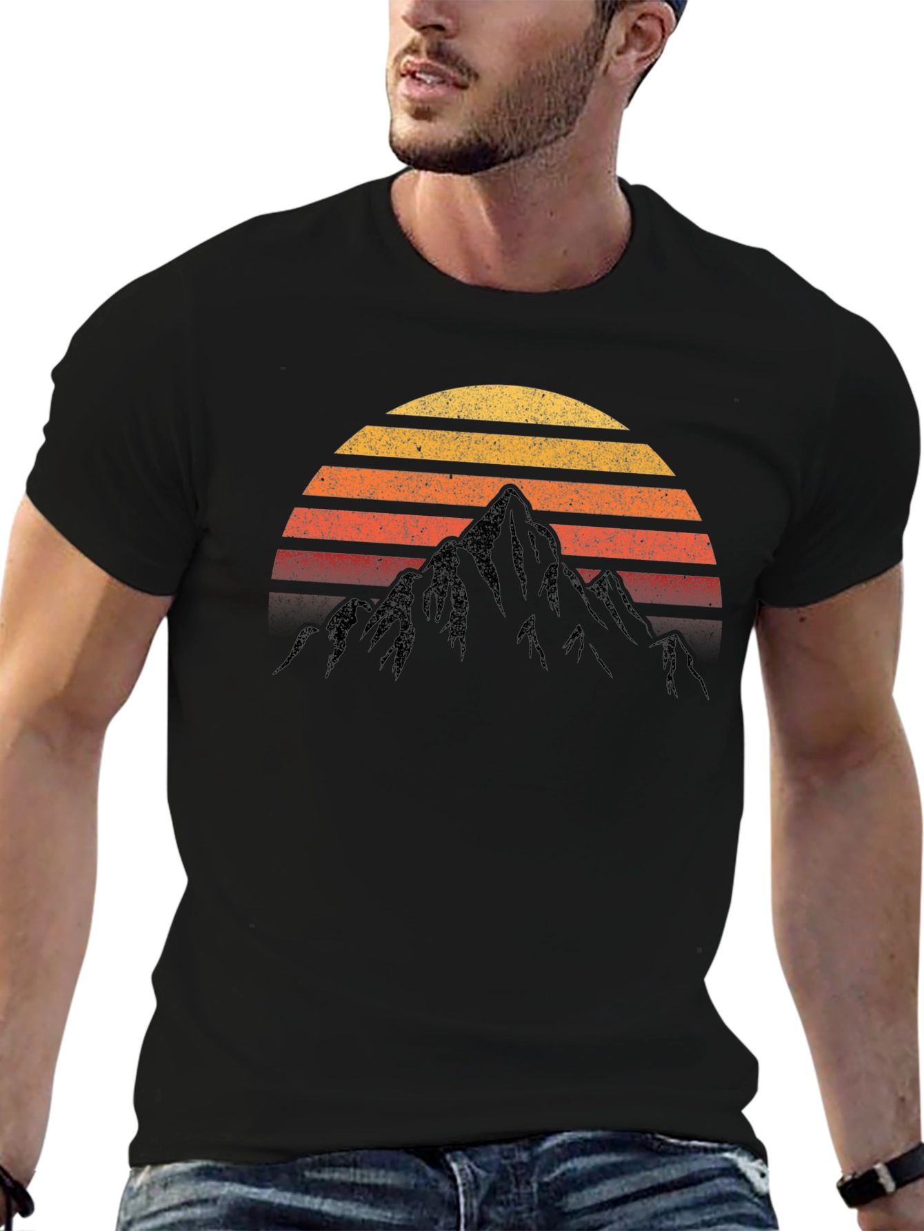 Retro Mountain Sunset T-Shirt