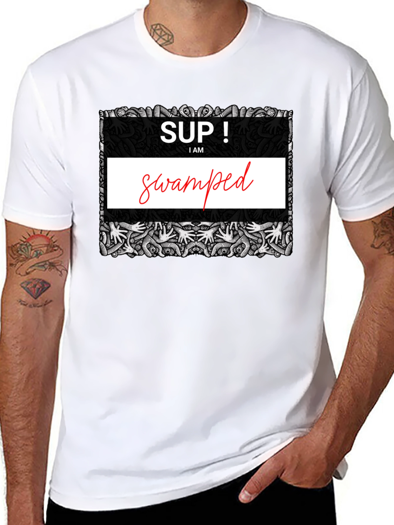 Swamped Graphic Tee - Unique Design Comfortable Fit