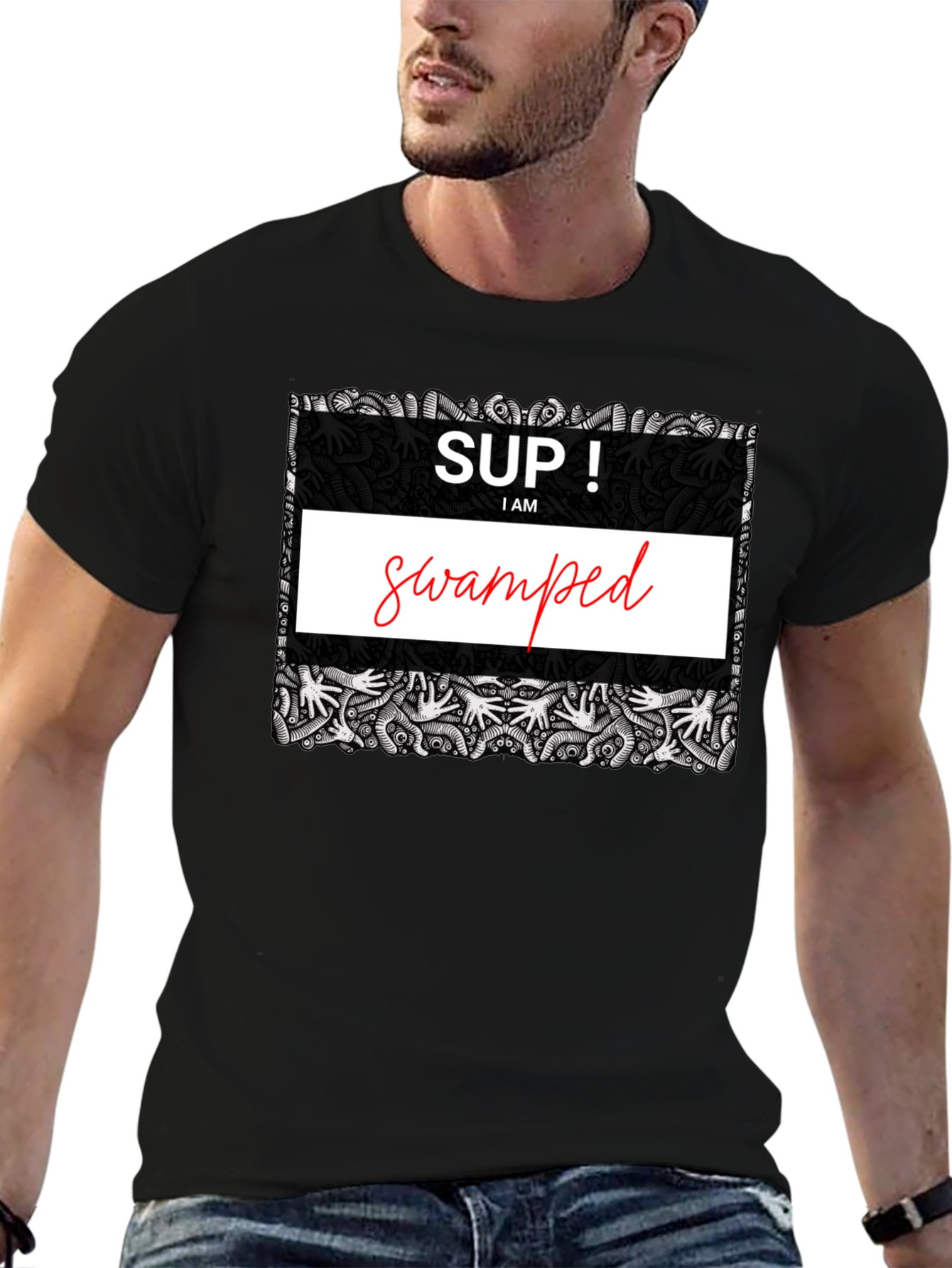 Swamped Graphic Tee - Unique Design Comfortable Fit