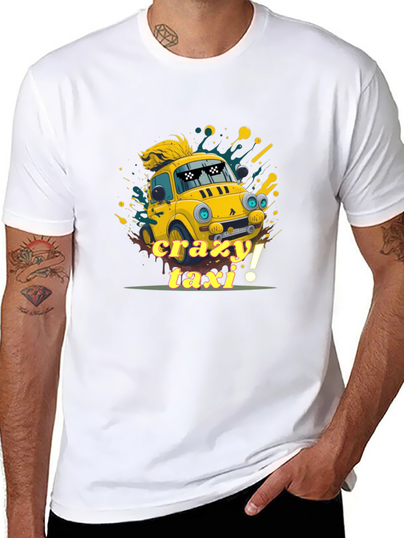 Crazy Taxi Graphic Tee - Quirky Car T-Shirt