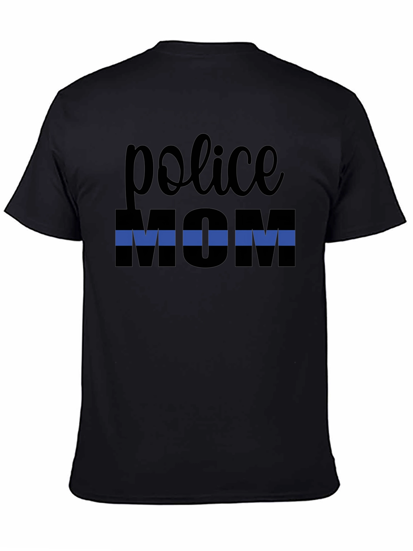 Police Mom Thin Blue Line Graphic T-Shirt