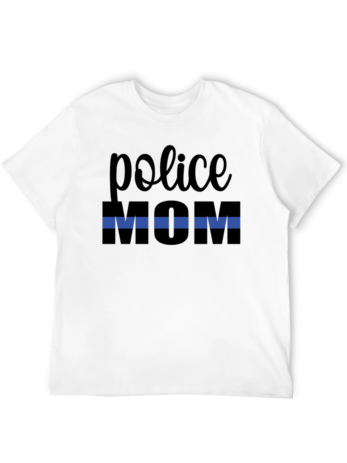 Police Mom Thin Blue Line Graphic T-Shirt