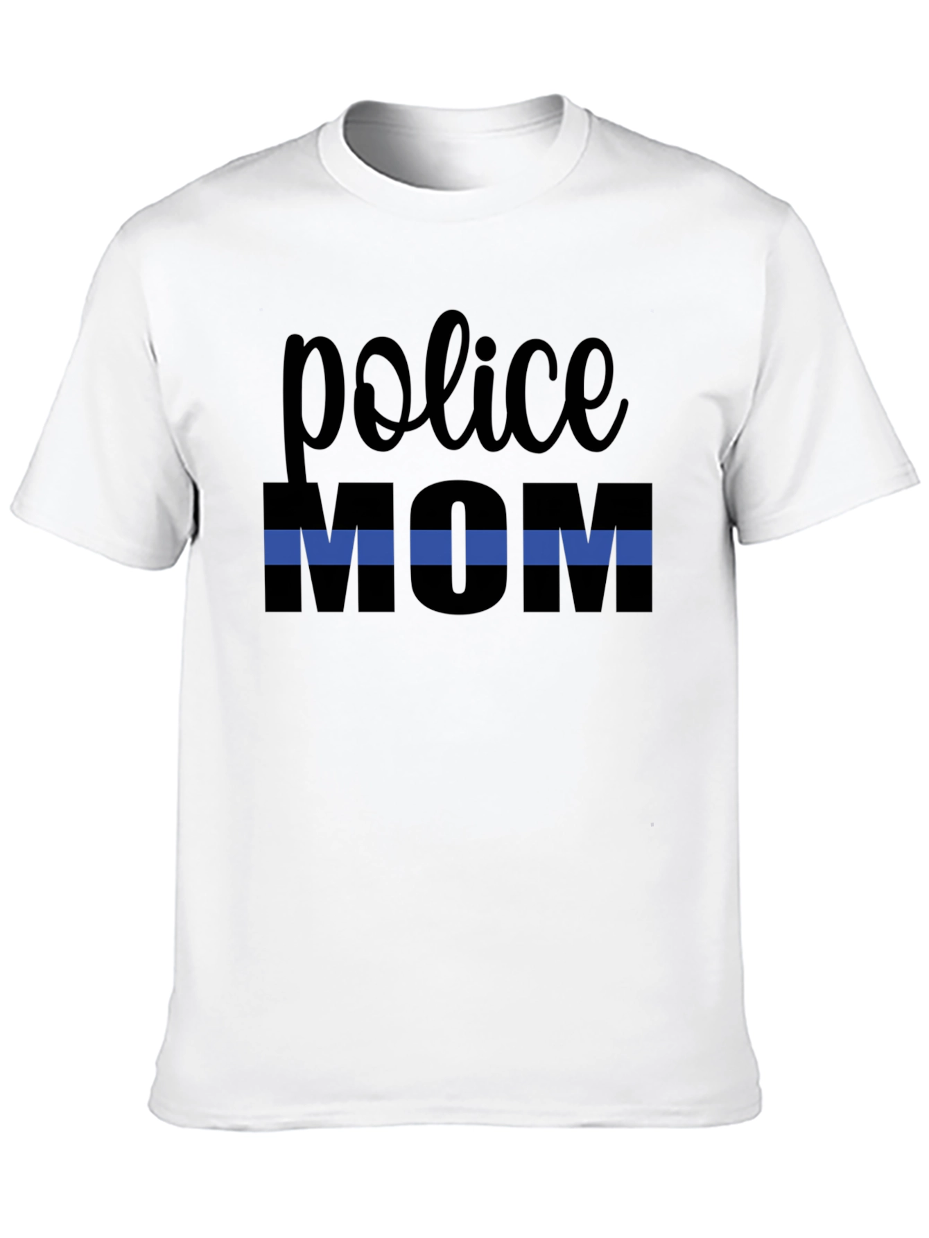 Police Mom Thin Blue Line Graphic T-Shirt