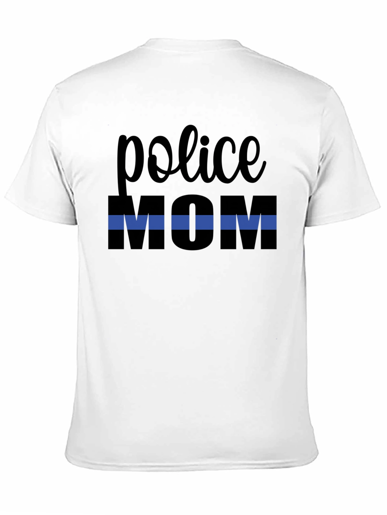 Police Mom Thin Blue Line Graphic T-Shirt