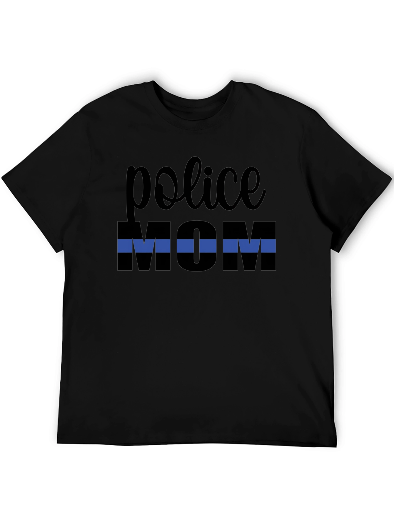 Police Mom Thin Blue Line Graphic T-Shirt