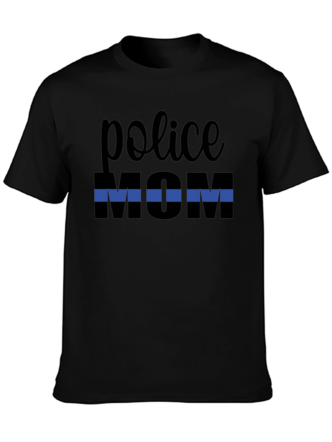 Police Mom Thin Blue Line Graphic T-Shirt