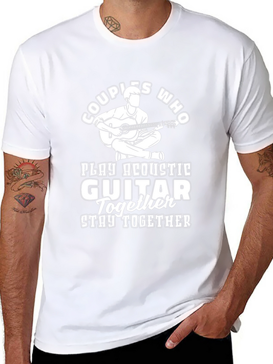Couples Who Play Acoustic Guitar Together T-Shirt