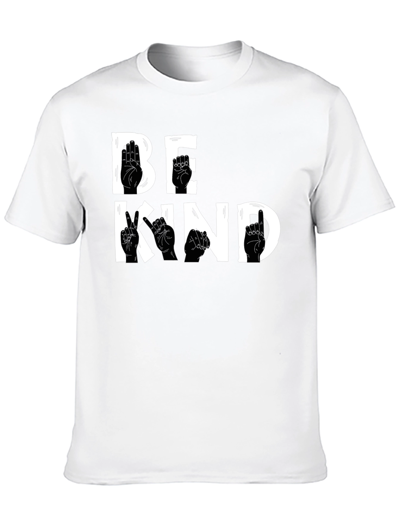 Be Kind Sign Language T-Shirt - Black