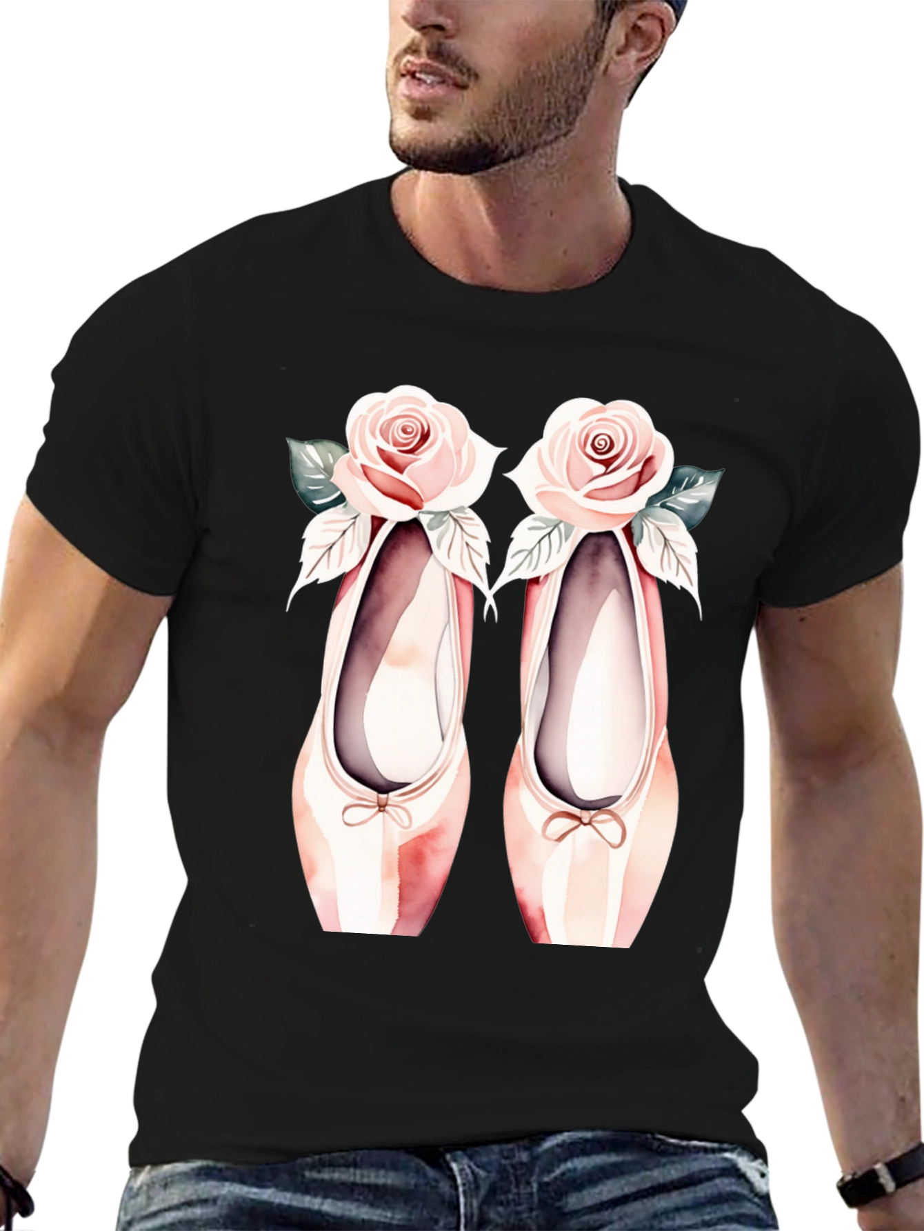Ballet Shoes & Roses Graphic Tee