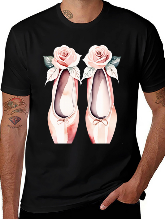 Ballet Shoes & Roses Graphic Tee