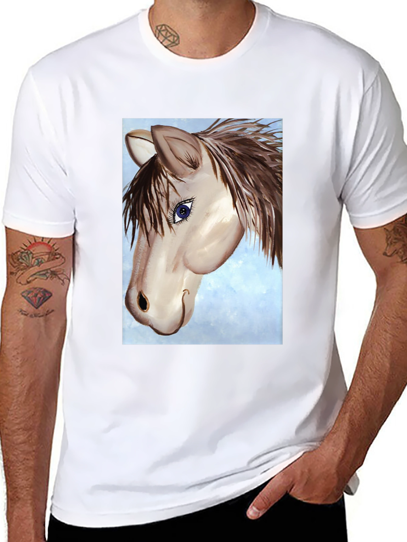 Horse Graphic Tee - Unisex Black T-Shirt