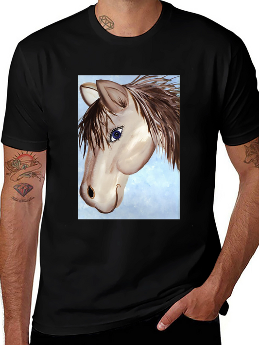 Horse Graphic Tee - Unisex Black T-Shirt
