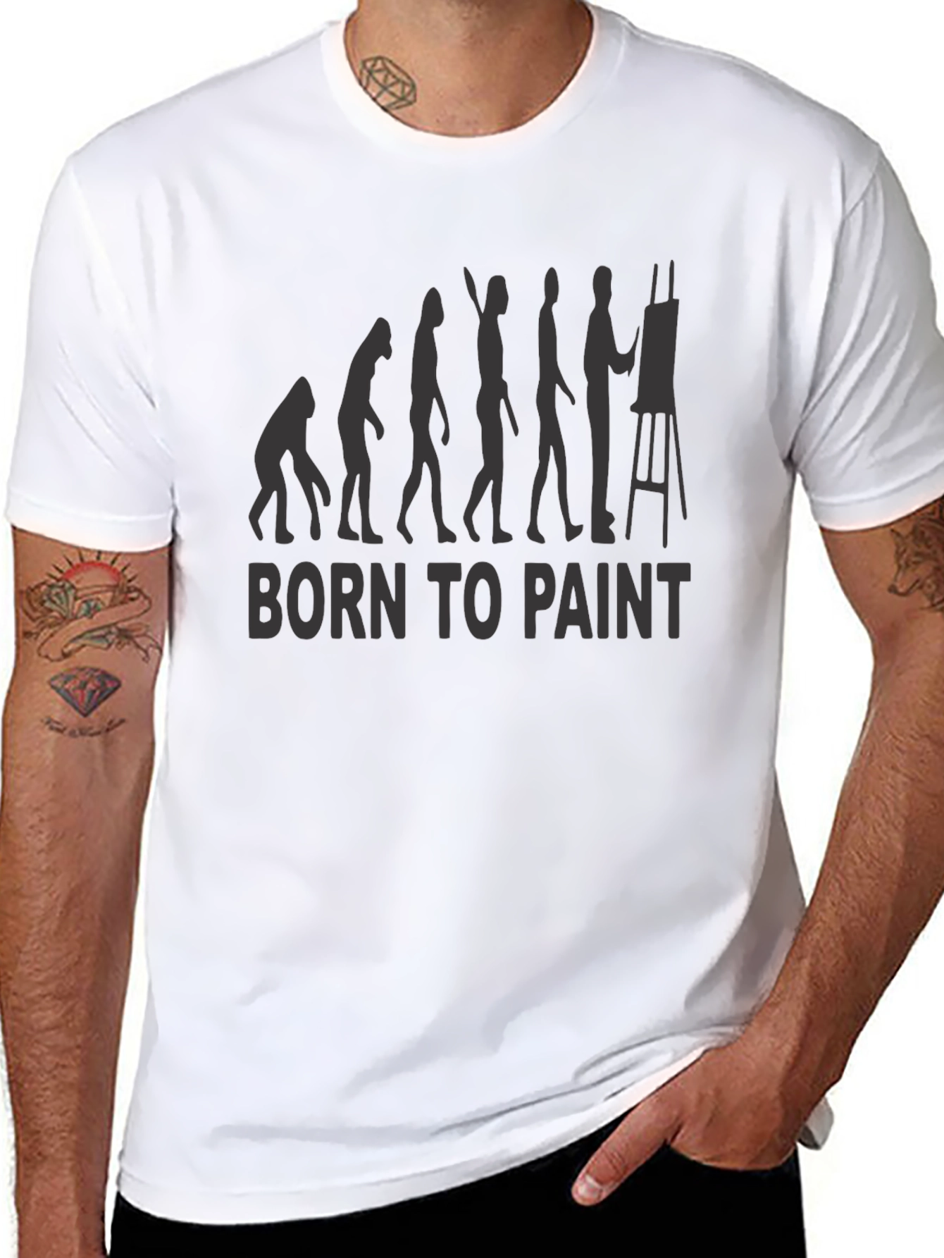 Born to Paint Evolution Graphic T-Shirt
