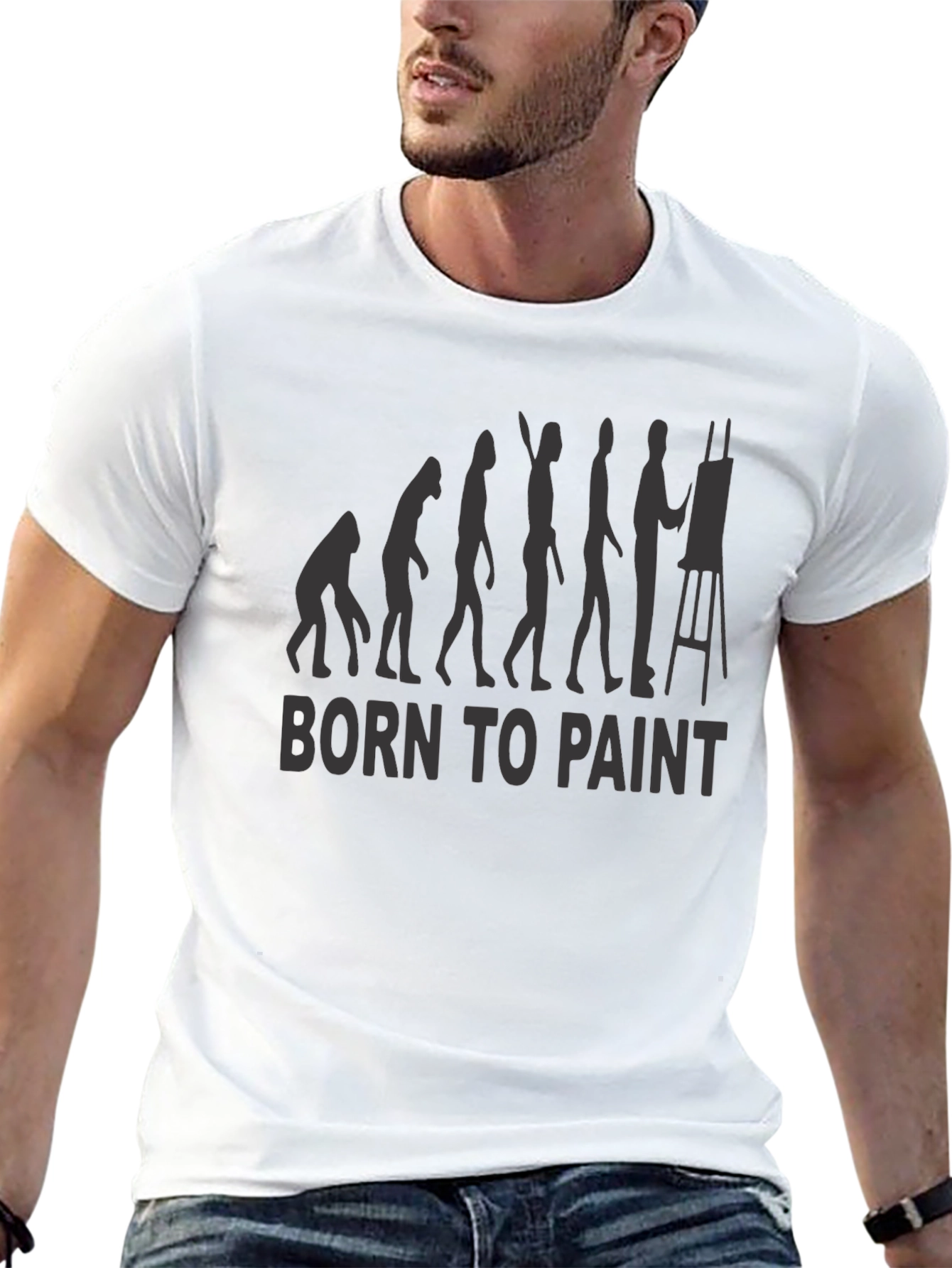 Born to Paint Evolution Graphic T-Shirt