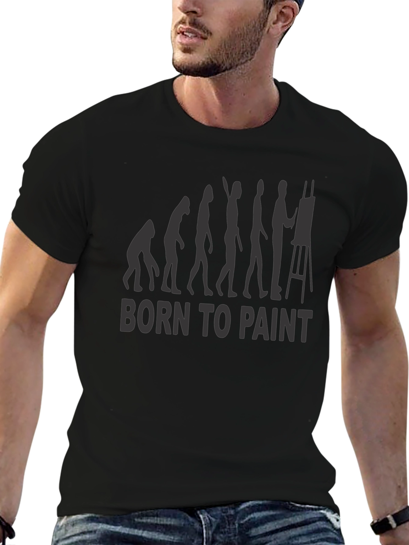 Born to Paint Evolution Graphic T-Shirt