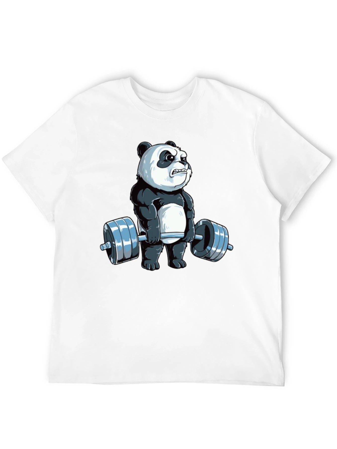 Weightlifting Panda T-Shirt - Black Cotton Tee