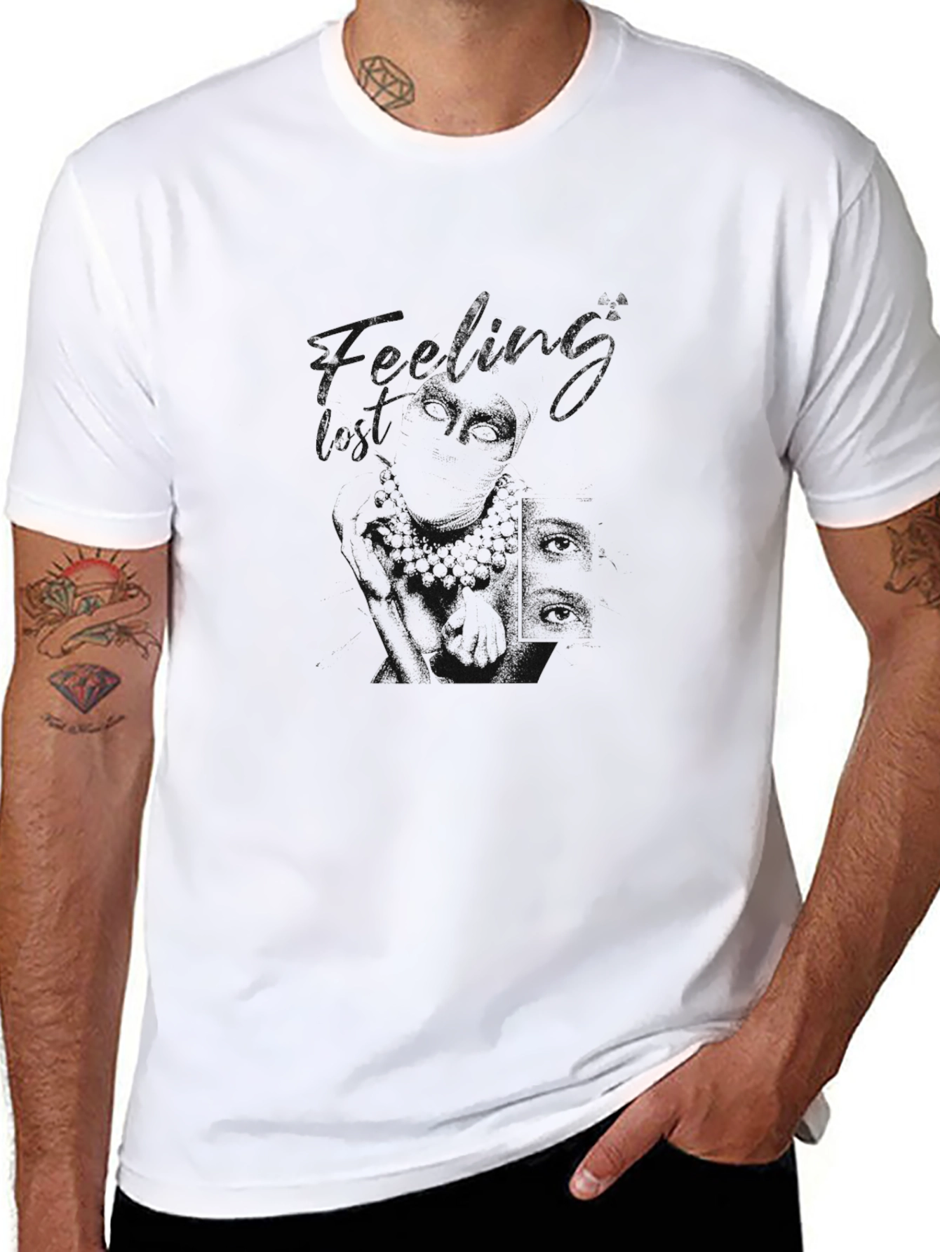 Plain Black Crew Neck Short Sleeve T-Shirt