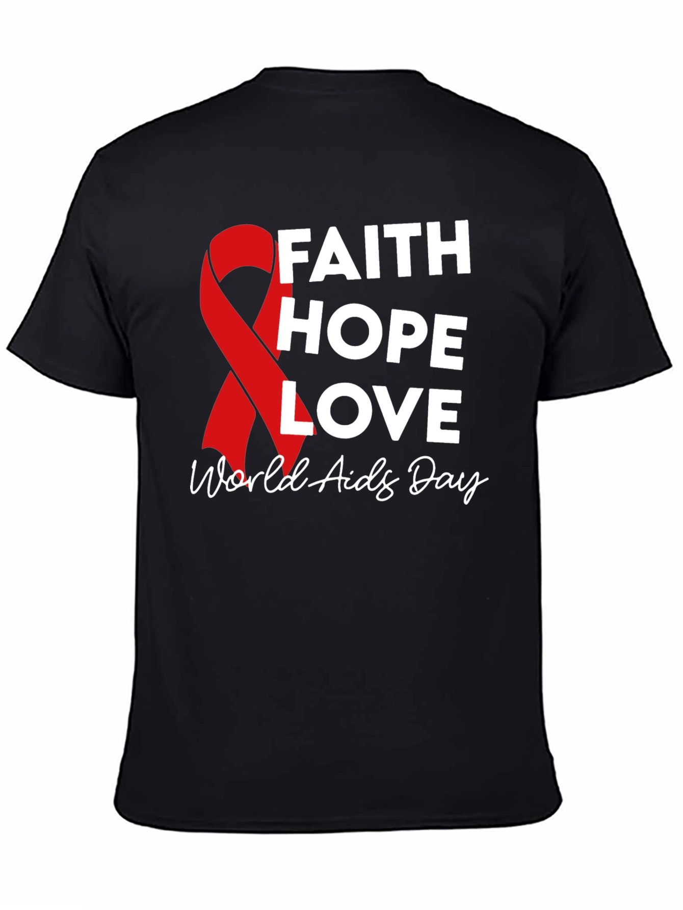 Faith Hope Love World Aids Day T-Shirt