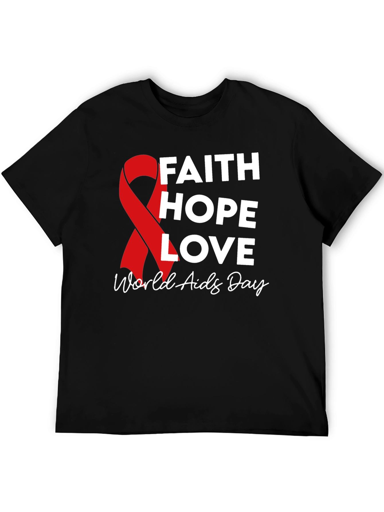 Faith Hope Love World Aids Day T-Shirt