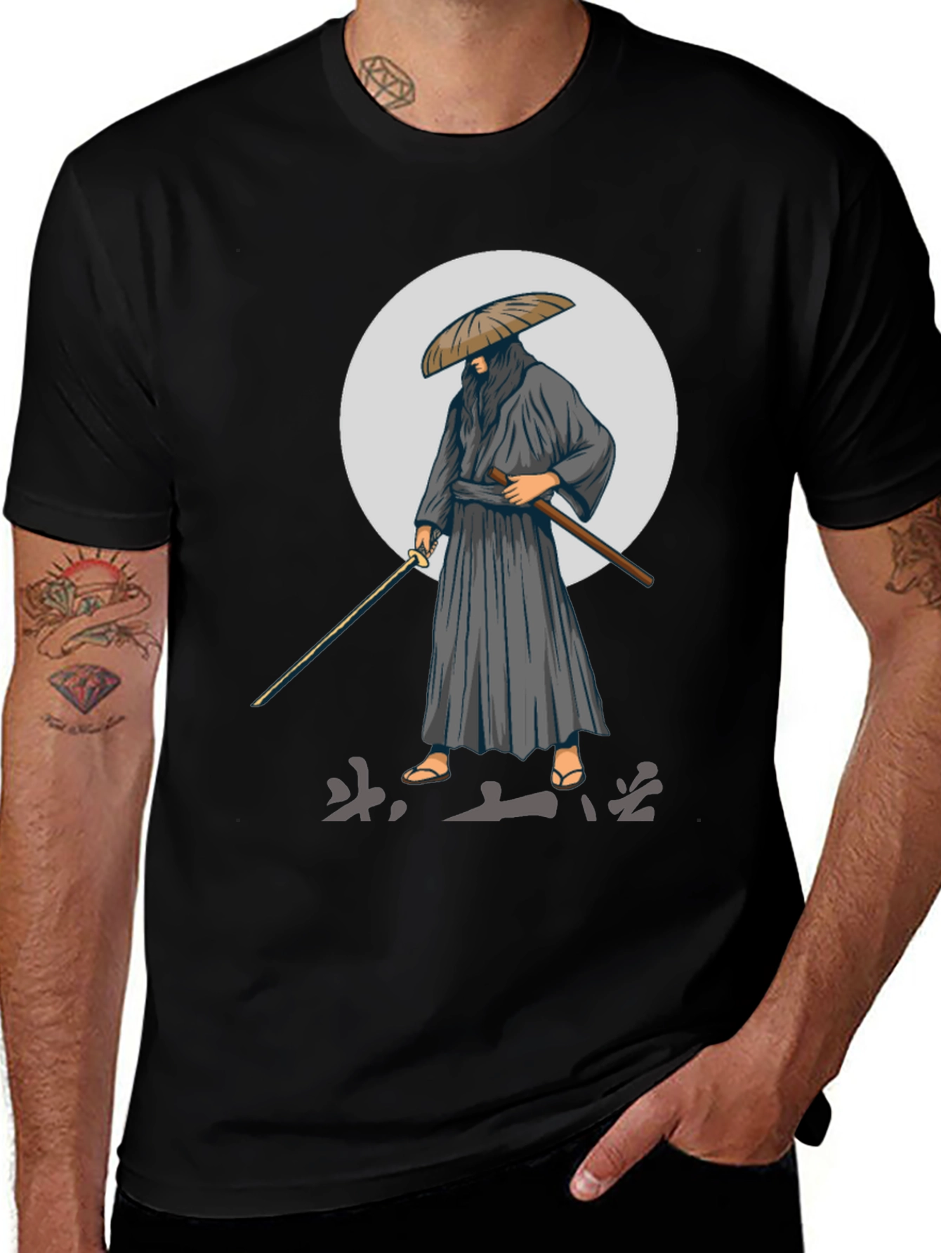 Samurai Graphic Tee - Black