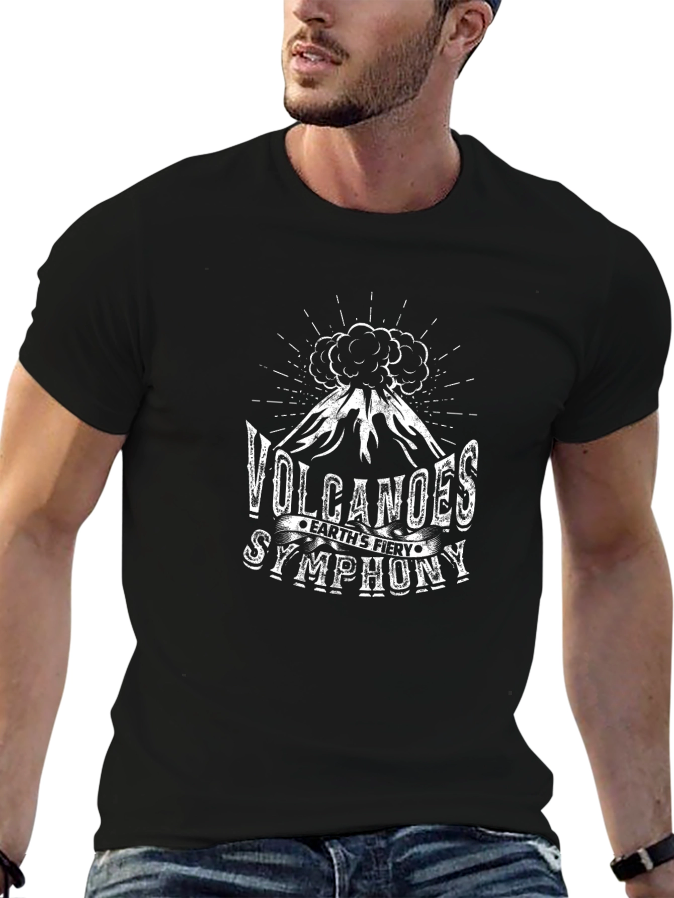 Volcanoes Earths Fiery Symphony Graphic T-Shirt