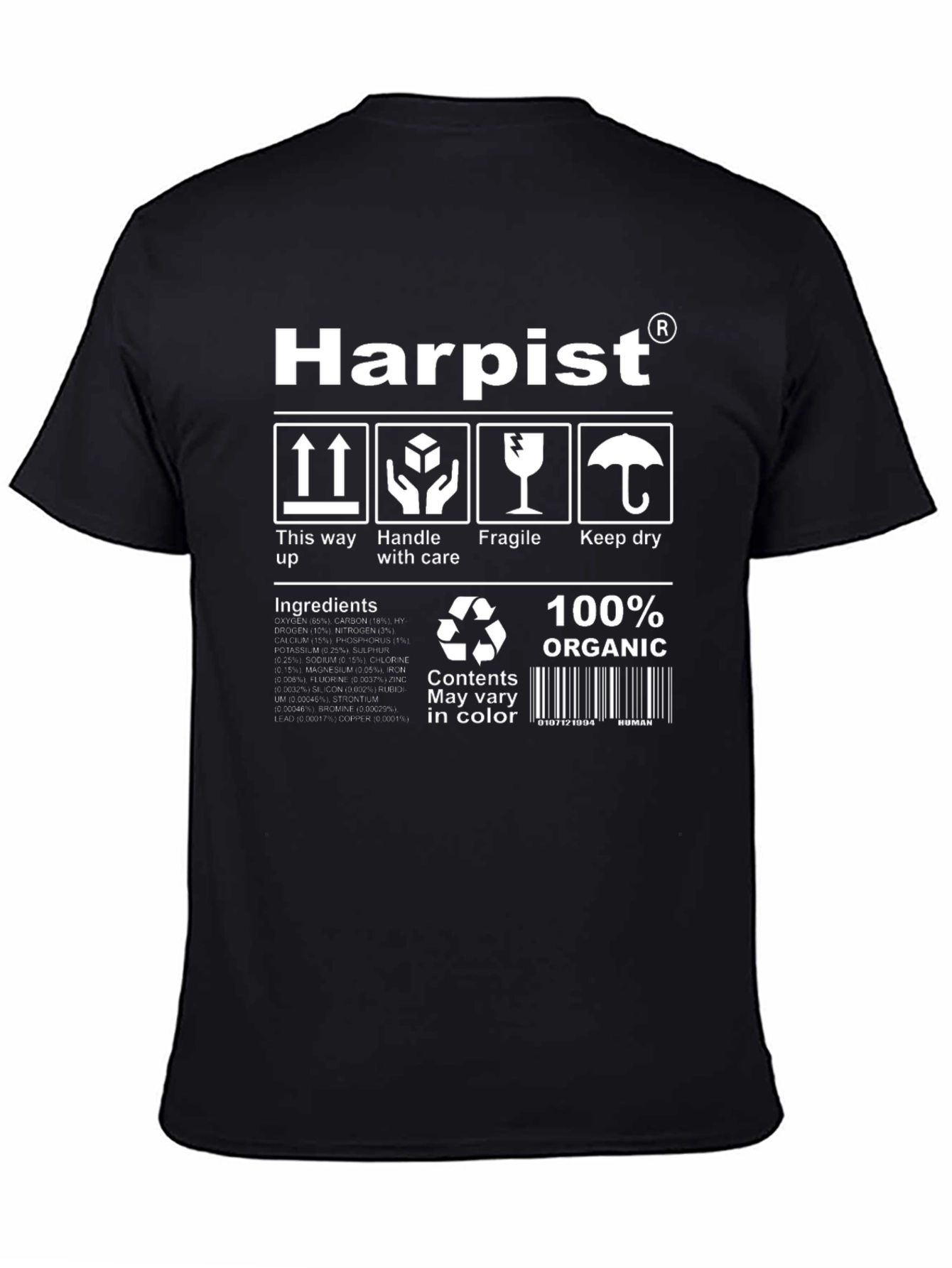 Harpist Organic Funny T-Shirt
