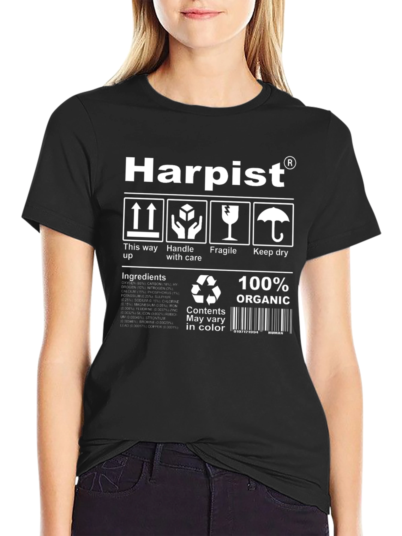 Harpist Organic Funny T-Shirt