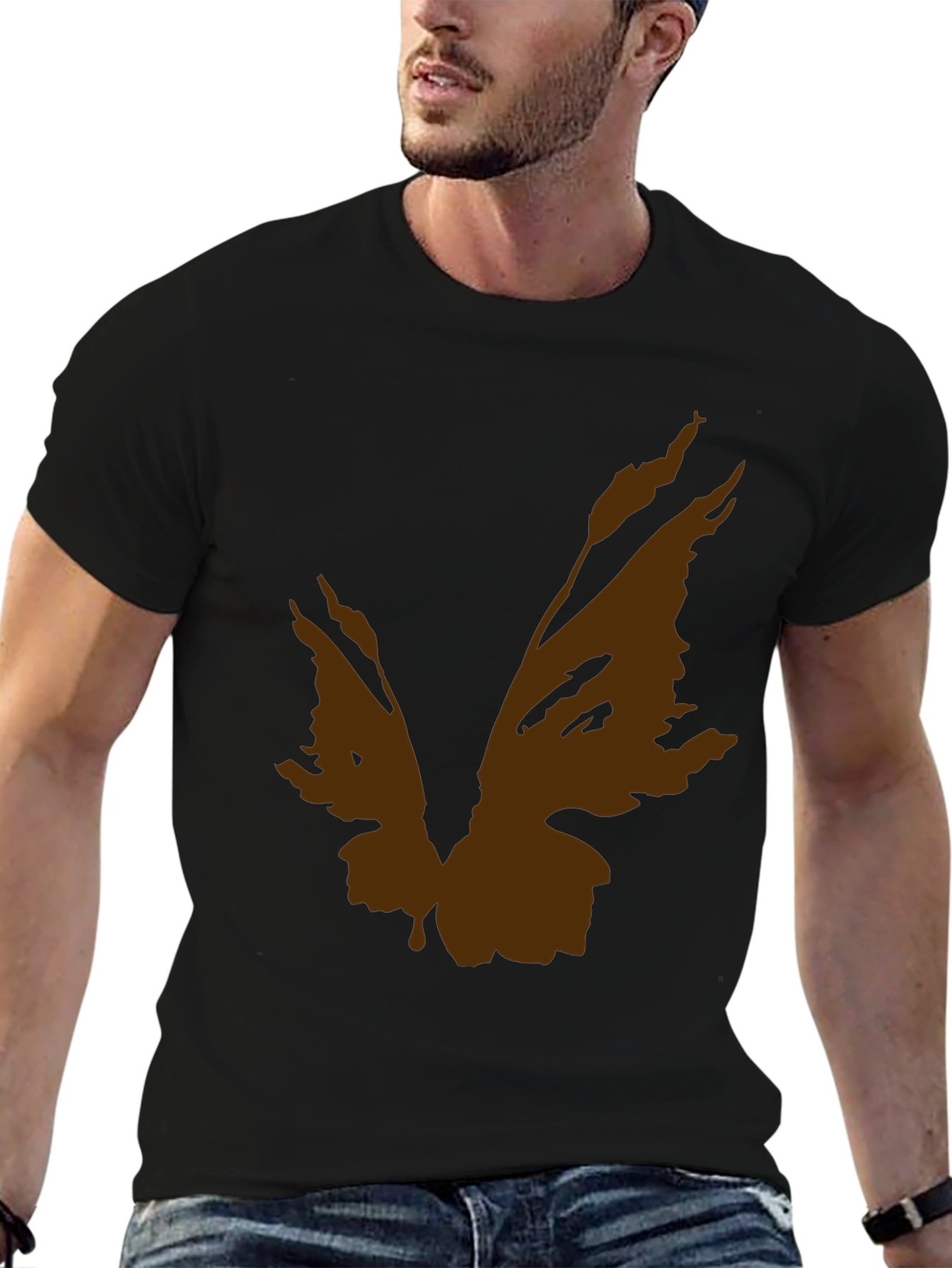Butterfly Wings Graphic Tee - Mens Black T-Shirt
