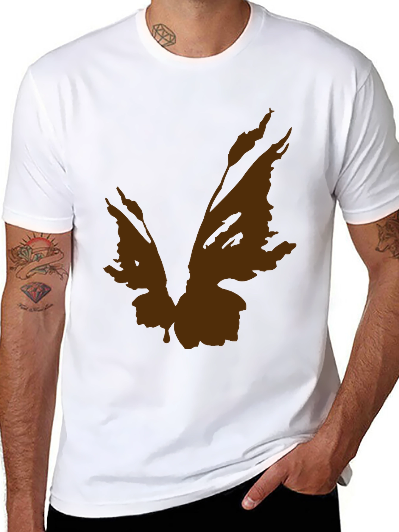 Butterfly Wings Graphic Tee - Mens Black T-Shirt
