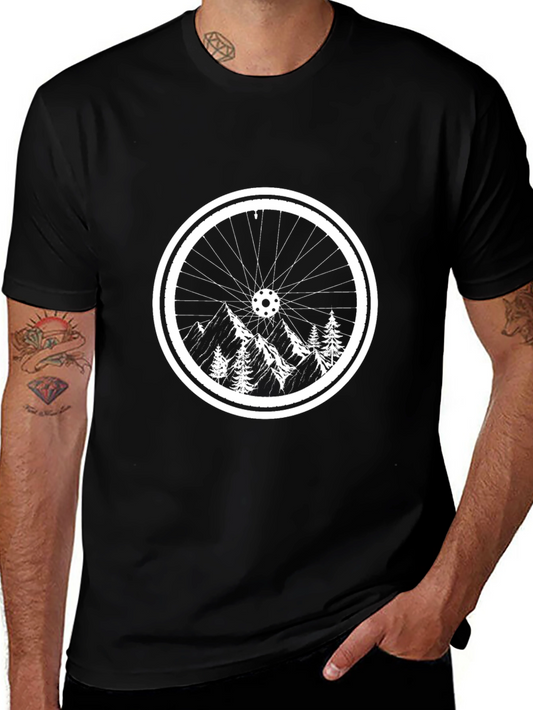 Mountain Bike Wheel Graphic T-Shirt