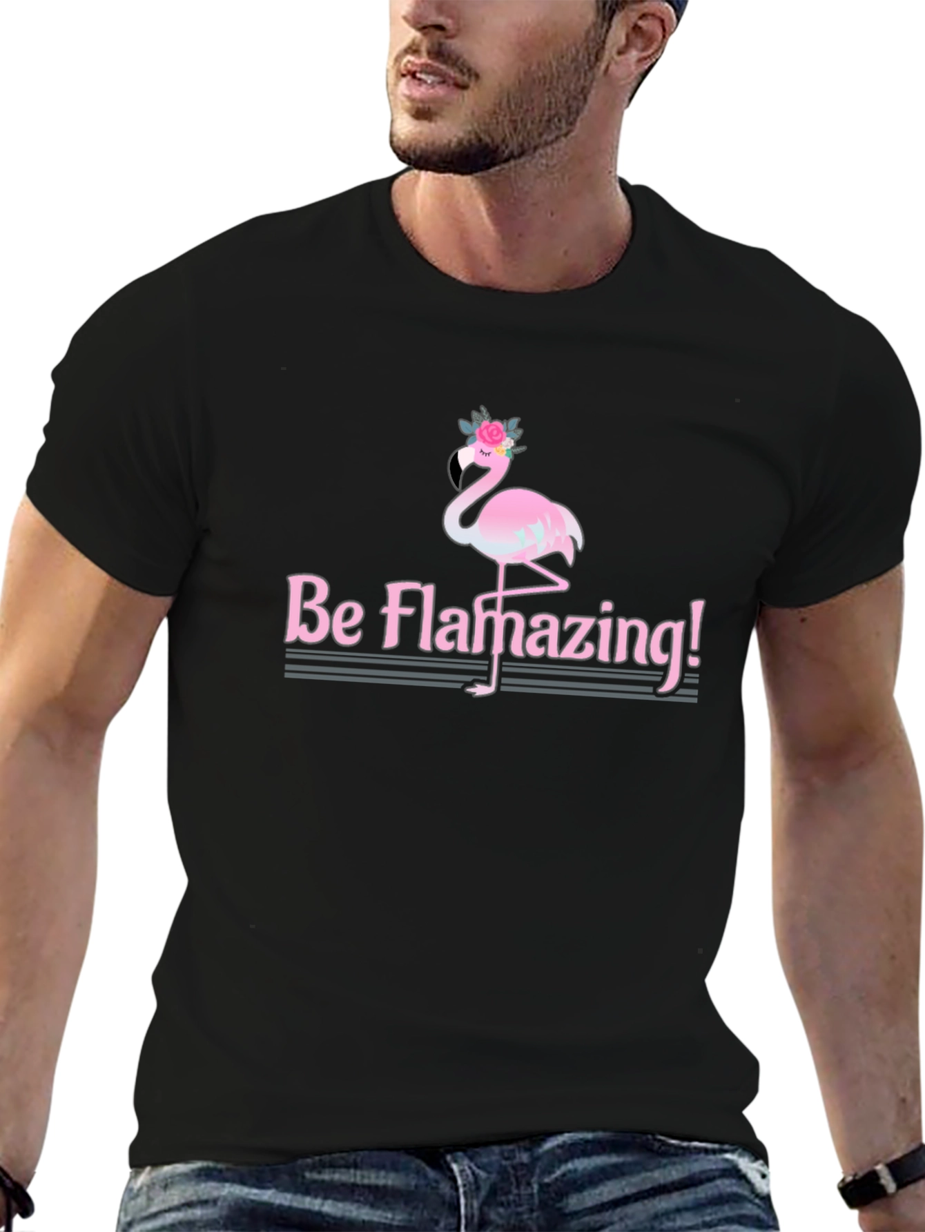 Be Flamazing T-Shirt - Flamingo Graphic Tee