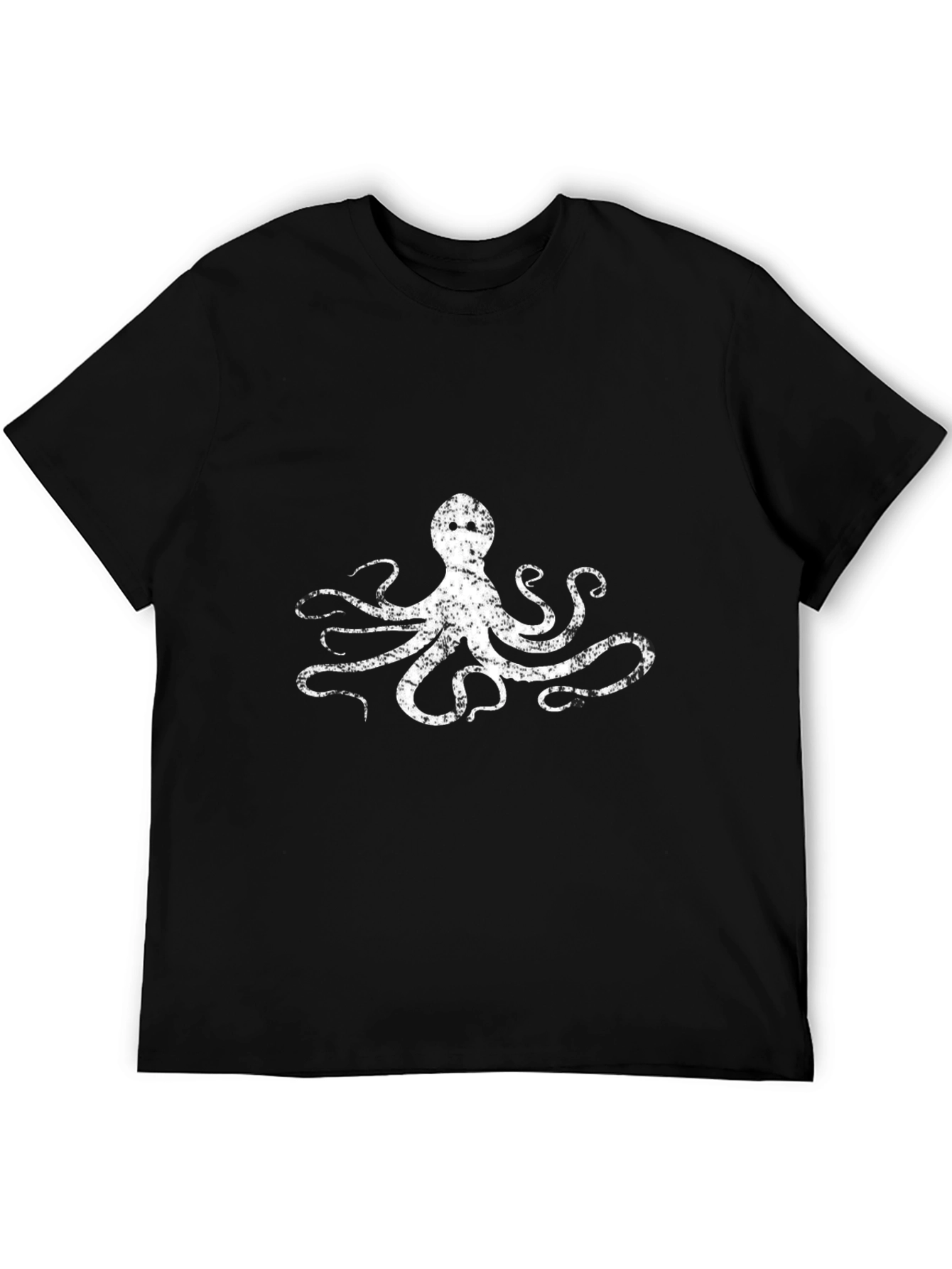 Mens Black Octopus Graphic Tee