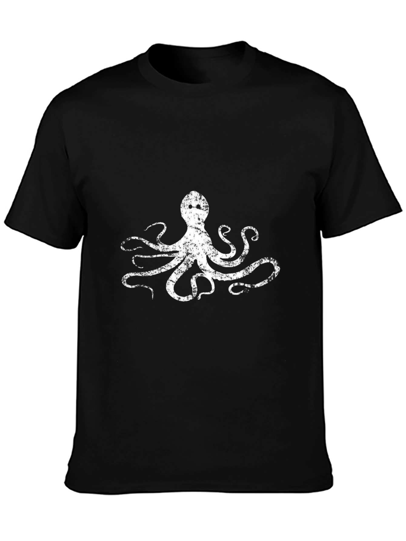 Mens Black Octopus Graphic Tee
