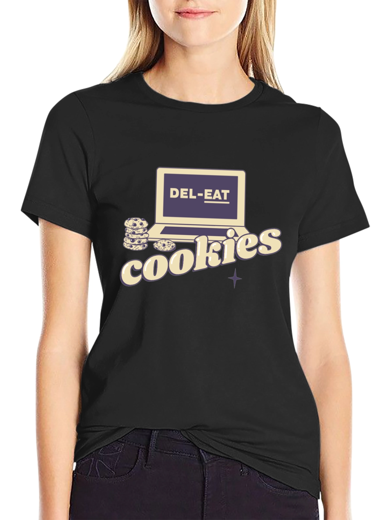 Del-Eat Cookies Graphic Tee - Black