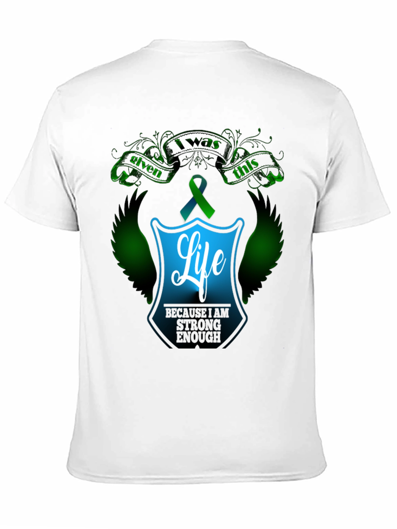 Strong Enough T-Shirt - Teal Ribbon