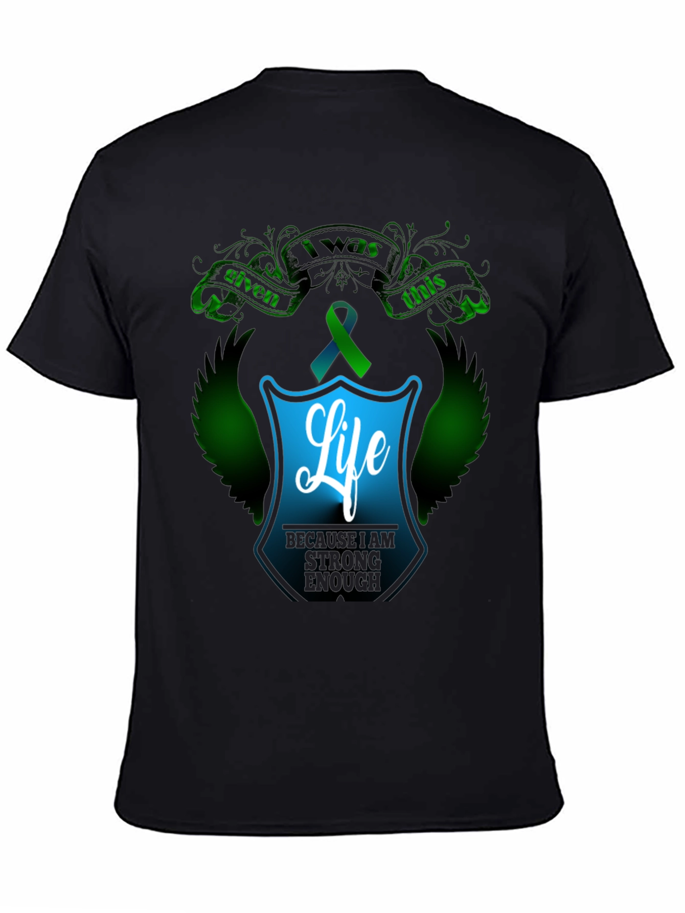 Strong Enough T-Shirt - Teal Ribbon