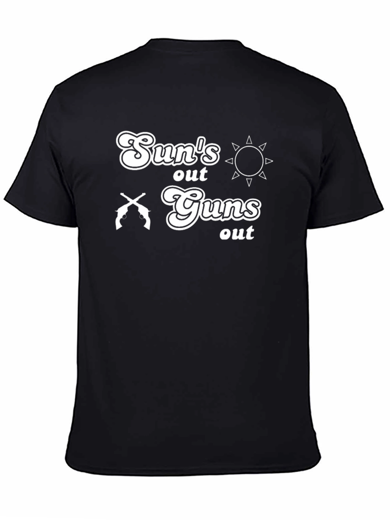 Suns Out Guns Out T-Shirt - Black Graphic Tee