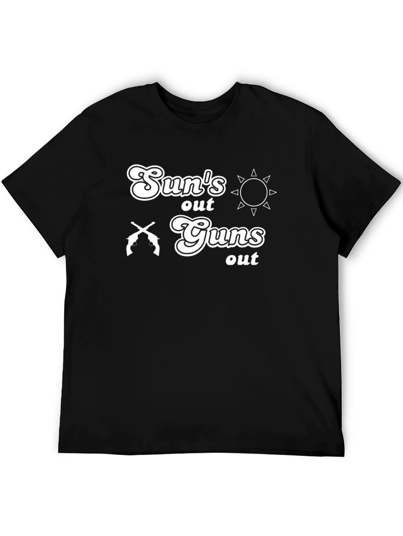 Suns Out Guns Out T-Shirt - Black Graphic Tee